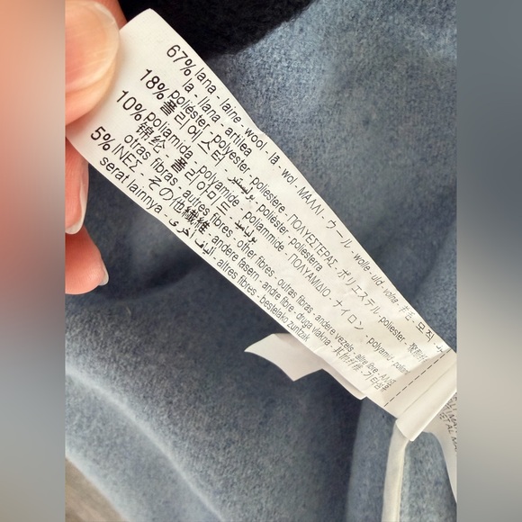 Zara Light Blue Pea Coat NWOT - Picture 2 of 11